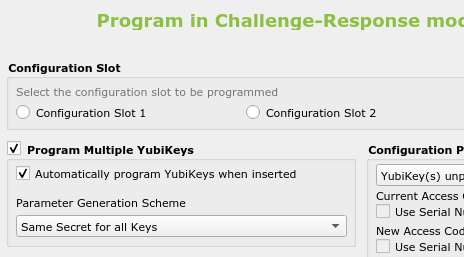 Personalization tool to configure HMAC-SHA1 for multiple keys with same secret